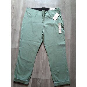 A New Day Womens Sage Green Side-Zip Ankle Pants Size 12R NWT
